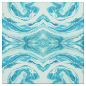 Ocean Blue Abstrakt Painted Beach Marmor Waves Stoff (Muster)