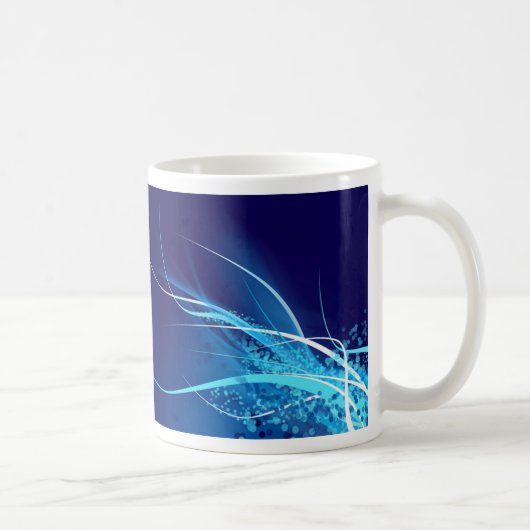 Ocean Blue Abstrakt - Tasse (Rechts)