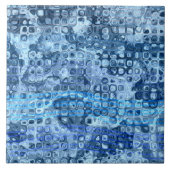 Ocean Blue Abstrakt Water Muster Fliese (Vorderseite)