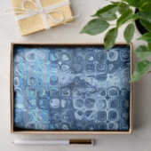 Ocean Blue Abstrakt Water Muster Seidenpapier (Geschenk)