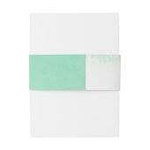 Ocean Blue Abstrakt Watercolor Wedding Einladungsbanderole (Rückseitenbeispiel)