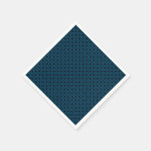 Ocean Blue and Black Squares Muster Serviette (Ecke)