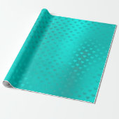 Ocean Blue Aqua Metallic Hearts Beach Hochzeit Geschenkpapier (Ungerollt)