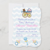 Ocean Blue Baby Shower Scallop Einladung (Rückseite)