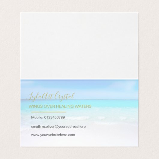 Ocean Blue Beruflich Visitenkarten (Innenseite Aufgefaltet)