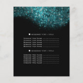 Ocean Blue Black Conceptual Minimal Confetti Flyer (Hinten)