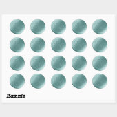 Ocean Blue Calligraphy Monogram Wax Siegel Sticker (Blatt)
