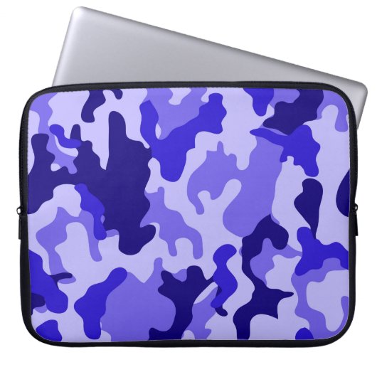 Ocean Blue Camouflage Laptop Sleeve (Vorderseite)