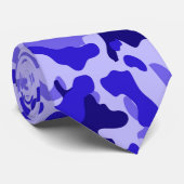 Ocean Blue Camouflage Neck Tie Krawatte (Gerollt)