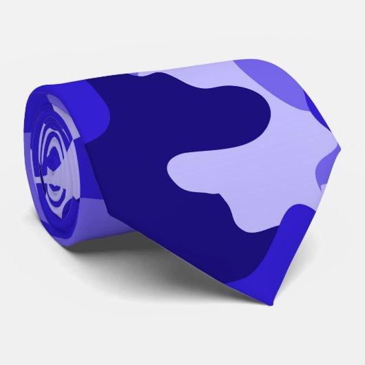 Ocean Blue Camouflage Neck Tie Krawatte (Gerollt)