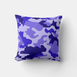 Ocean Blue Camouflage Throw Kissen