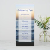 Ocean Blue Celebration of Life Programmkarte Programm (Stehend Vorderseite)