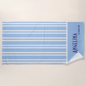 Ocean Blue City Chic Bachelorette Strandtuch (Vorderseite)