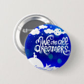 Ocean Blue Dreams Stars Inspiration Zitat Button (Vorne & Hinten)