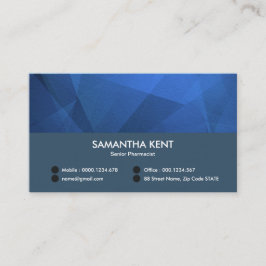 Ocean Blue Exquisite Polygon Crystals Apotheker Visitenkarte