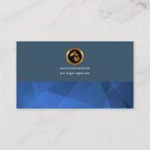 Ocean Blue Exquisite Polygon Crystals Apotheker Visitenkarte (Rückseite)