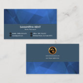 Ocean Blue Exquisite Polygon Crystals Apotheker Visitenkarte (Vorne/Hinten)