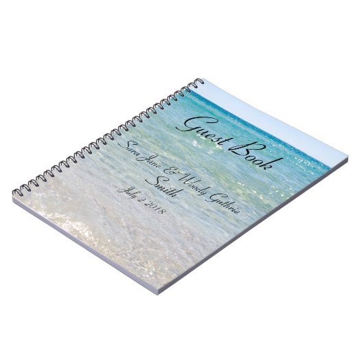 Ocean Blue Gästebuch Notizblock (Linke Seite)