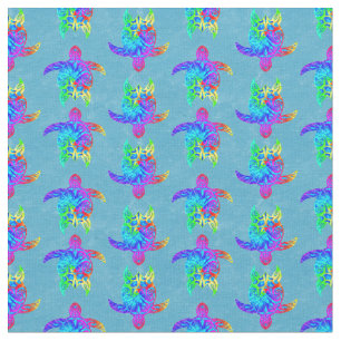 Ocean Blue Gefärbte Krawatte Island Tribal Turtles Stoff