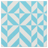 Ocean Blue Geometric Deko Cube Pattern Stoff (Nahaufnahme)