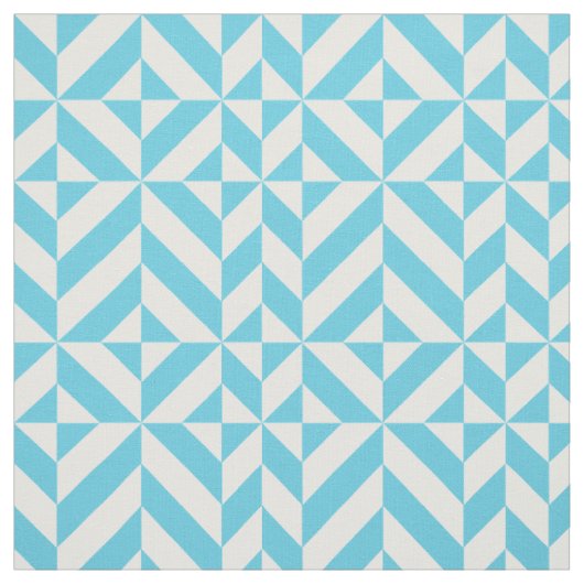 Ocean Blue Geometric Deko Cube Pattern Stoff (Muster)