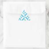 Ocean Blue Geometric Deko Muster Dreieckiger Aufkleber (Tasche)