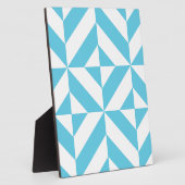 Ocean Blue Geometric Deko Muster Fotoplatte (Seite)