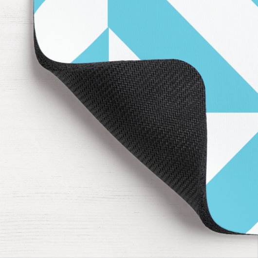 Ocean Blue Geometric Deko Muster Mousepad (Ecke)