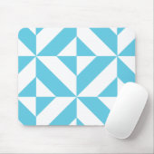 Ocean Blue Geometric Deko Muster Mousepad (Mit Mouse)