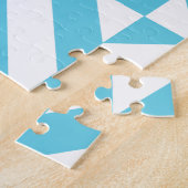 Ocean Blue Geometric Deko Muster Puzzle (Seite)