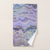 OCEAN BLUE GOLD MARBLE SWIRL TOWEL SET (Handtuch)