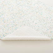 Ocean Blue Gold Sand Dots Sherpadecke (3/4)