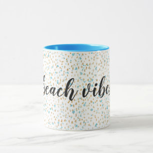 Ocean Blue Gold Sandpunkte Tasse