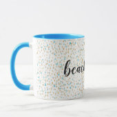 Ocean Blue Gold Sandpunkte Tasse (Links)