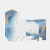 Ocean Blue Gold Watercolor Begrüßung Geschenkschachtel (Ungefaltet)