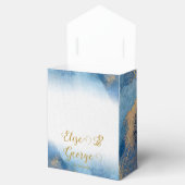 Ocean Blue Gold Watercolor Begrüßung Geschenkschachtel (Geöffnet)