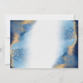 Ocean Blue Golden werden Sie meine Bridesmaid Einladung (Rückseite)