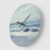 Ocean Blue Große Wanduhr (Winkel)