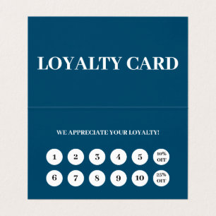 Ocean Blue Hairdressers Business Loyalty Card Visitenkarten