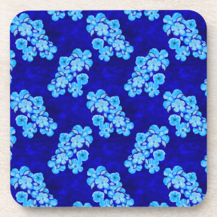 Ocean Blue Honu Turtles Hibiskus Blume Getränkeuntersetzer