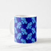 Ocean Blue Honu Turtles Hibiskus Blume Kaffeetasse (Vorderseite Links)