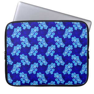 Ocean Blue Honu Turtles Hibiskus Blume Laptopschutzhülle
