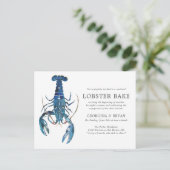 Ocean Blue Hummer Bake Postkarte (Stehend Vorderseite)