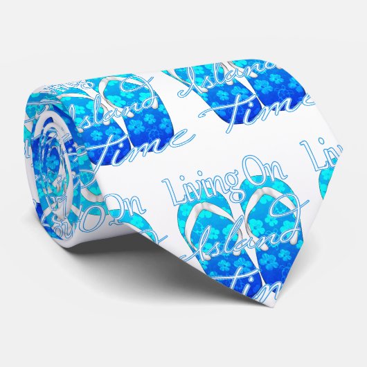 Ocean Blue Island Time Krawatte (Gerollt)