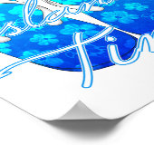 Ocean Blue Island Time Poster (Ecke)