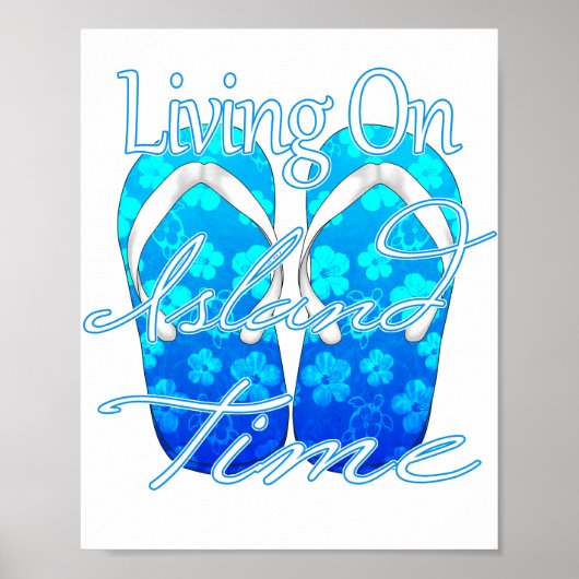 Ocean Blue Island Time Poster (Vorne)