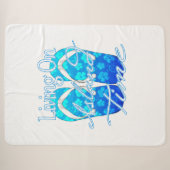 Ocean Blue Island Time Sherpadecke (Vorderseite (Horizontal))