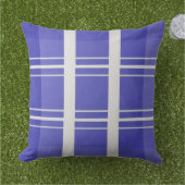 Ocean Blue Kariert Kissen (Gras)