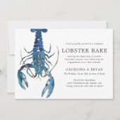 Ocean Blue Lobster Bake Verlobung Abendessen Einladung (Vorderseite)