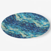 Ocean Blue Mermaid Pappteller (Schrägansicht)